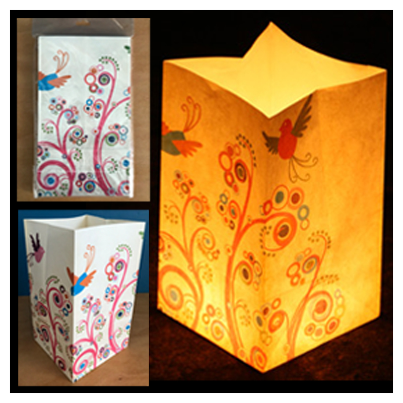 Colourful Birds Candle Lanterns